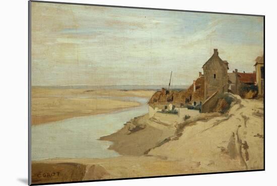 Fisherman's Huts at Sainte-Adresse-Jean-Baptiste-Camille Corot-Mounted Giclee Print