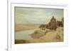 Fisherman's Huts at Sainte-Adresse-Jean-Baptiste-Camille Corot-Framed Giclee Print