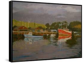 Fisherman's Quay, Salcombe-Jennifer Wright-Framed Stretched Canvas