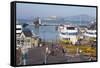 Fisherman's Warf with Alcatraz in the Background-Miles-Framed Stretched Canvas