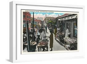 Fisherman's Wharf, Fishmongers-null-Framed Art Print