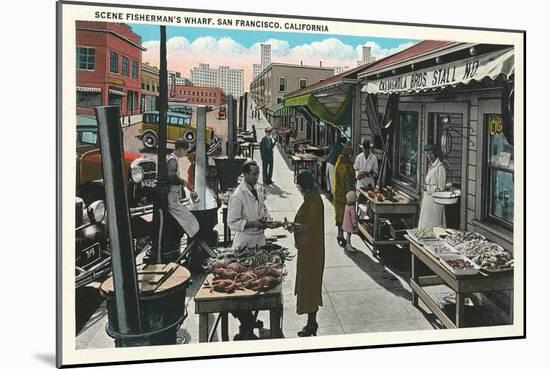 Fisherman's Wharf, Fishmongers-null-Mounted Art Print