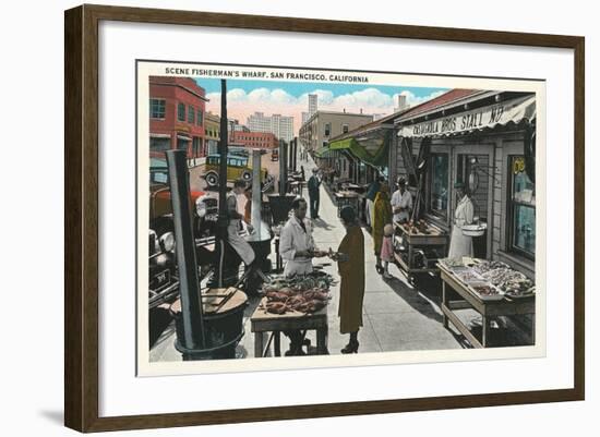 Fisherman's Wharf, Fishmongers-null-Framed Art Print