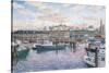 Fisherman’S Wharf Sunset-Stanton Manolakas-Stretched Canvas