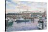 Fisherman’S Wharf Sunset-Stanton Manolakas-Stretched Canvas