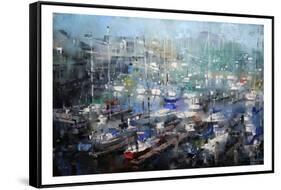 Fisherman’s Wharf-Mark Lague-Framed Stretched Canvas