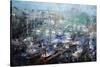 Fisherman’s Wharf-Mark Lague-Stretched Canvas