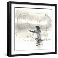 Fisherman, Sri Lanka, 2015-Lincoln Seligman-Framed Giclee Print