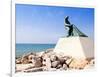 Fisherman Statue in Salou Beach at Catalonia Spain-holbox-Framed Art Print