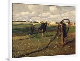 Fisherman Taking Up Nets, 1896-Joaquín Sorolla y Bastida-Framed Giclee Print