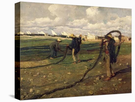 Fisherman Taking Up Nets, 1896-Joaquín Sorolla y Bastida-Stretched Canvas