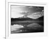 Fisherman, Trillium Lake, Mt Hood National Forest, Mt Hood Wilderness Area, Oregon, USA-Adam Jones-Framed Photographic Print