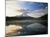 Fisherman, Trillium Lake, Mt Hood National Forest, Mt Hood Wilderness Area, Oregon, USA-Adam Jones-Mounted Photographic Print