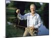 Fisherman with Bass-null-Mounted Photographic Print