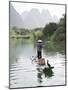 Fisherman with Cormorants, Yangshuo, Li River, Guangxi Province, China-Angelo Cavalli-Mounted Photographic Print