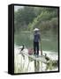 Fisherman with Cormorants, Yangshuo, Li River, Guangxi Province, China-Angelo Cavalli-Framed Stretched Canvas