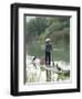 Fisherman with Cormorants, Yangshuo, Li River, Guangxi Province, China-Angelo Cavalli-Framed Photographic Print