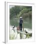 Fisherman with Cormorants, Yangshuo, Li River, Guangxi Province, China-Angelo Cavalli-Framed Photographic Print