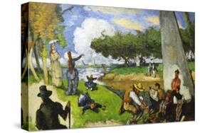 Fishermen - a Fantastic Scene-Paul C?zanne-Stretched Canvas