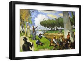 Fishermen - a Fantastic Scene-Paul C?zanne-Framed Art Print