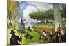 Fishermen - a Fantastic Scene-Paul C?zanne-Mounted Art Print