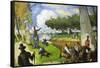 Fishermen - a Fantastic Scene-Paul C?zanne-Framed Stretched Canvas