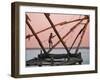 Fishermen and Traditional Fishing Nets, Fort Cochin, Kerala, India-Michele Falzone-Framed Photographic Print