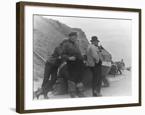 Fishermen at Overstrand-Staniland Pugh-Framed Photographic Print