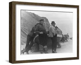 Fishermen at Overstrand-Staniland Pugh-Framed Photographic Print