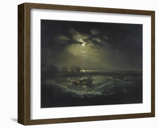 Fishermen at Sea-J. M. W. Turner-Framed Giclee Print