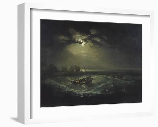 Fishermen at Sea-J. M. W. Turner-Framed Giclee Print