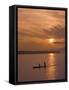 Fishermen at Sunset on the Amazon River, Brazil, South America-Nico Tondini-Framed Stretched Canvas