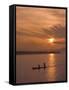 Fishermen at Sunset on the Amazon River, Brazil, South America-Nico Tondini-Framed Stretched Canvas