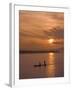 Fishermen at Sunset on the Amazon River, Brazil, South America-Nico Tondini-Framed Photographic Print