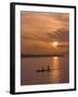 Fishermen at Sunset on the Amazon River, Brazil, South America-Nico Tondini-Framed Photographic Print