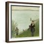 Fishermen at the Rhine River, 1905-Auguste Macke-Framed Giclee Print