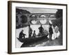 Fishermen Boating on the River Tweed by Coldstream Bridge-null-Framed Photographic Print