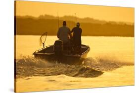 Fishermen Boating Toward the Laguna Madre, Texas, USA-Larry Ditto-Stretched Canvas