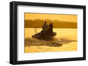 Fishermen Boating Toward the Laguna Madre, Texas, USA-Larry Ditto-Framed Photographic Print