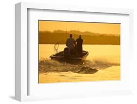 Fishermen Boating Toward the Laguna Madre, Texas, USA-Larry Ditto-Framed Photographic Print