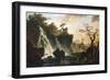Fishermen by a Waterfall in a Classical Landscape-Herri Met De Bles-Framed Giclee Print