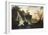 Fishermen by a Waterfall in a Classical Landscape-Herri Met De Bles-Framed Giclee Print