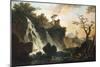 Fishermen by a Waterfall in a Classical Landscape-Herri Met De Bles-Mounted Giclee Print