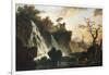 Fishermen by a Waterfall in a Classical Landscape-Herri Met De Bles-Framed Giclee Print