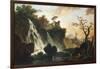 Fishermen by a Waterfall in a Classical Landscape-Herri Met De Bles-Framed Giclee Print