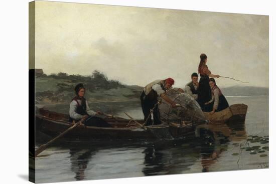 Fishermen by Jahn Ekenaes-Jahn Ekenaes-Stretched Canvas