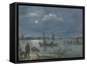 Fishermen by Moonlight, 1595-1634-Hendrick Avercamp-Framed Stretched Canvas