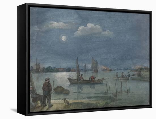 Fishermen by Moonlight, 1595-1634-Hendrick Avercamp-Framed Stretched Canvas