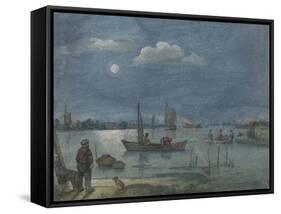 Fishermen by Moonlight, 1595-1634-Hendrick Avercamp-Framed Stretched Canvas