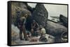 Fishermen by Oscar Arnold Wergeland-Oscar Arnold Wergeland-Framed Stretched Canvas